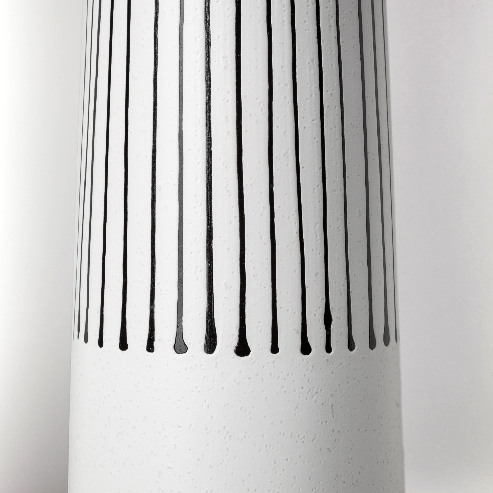 Kira I Small White Pinstripe Ceramic Vase large image 