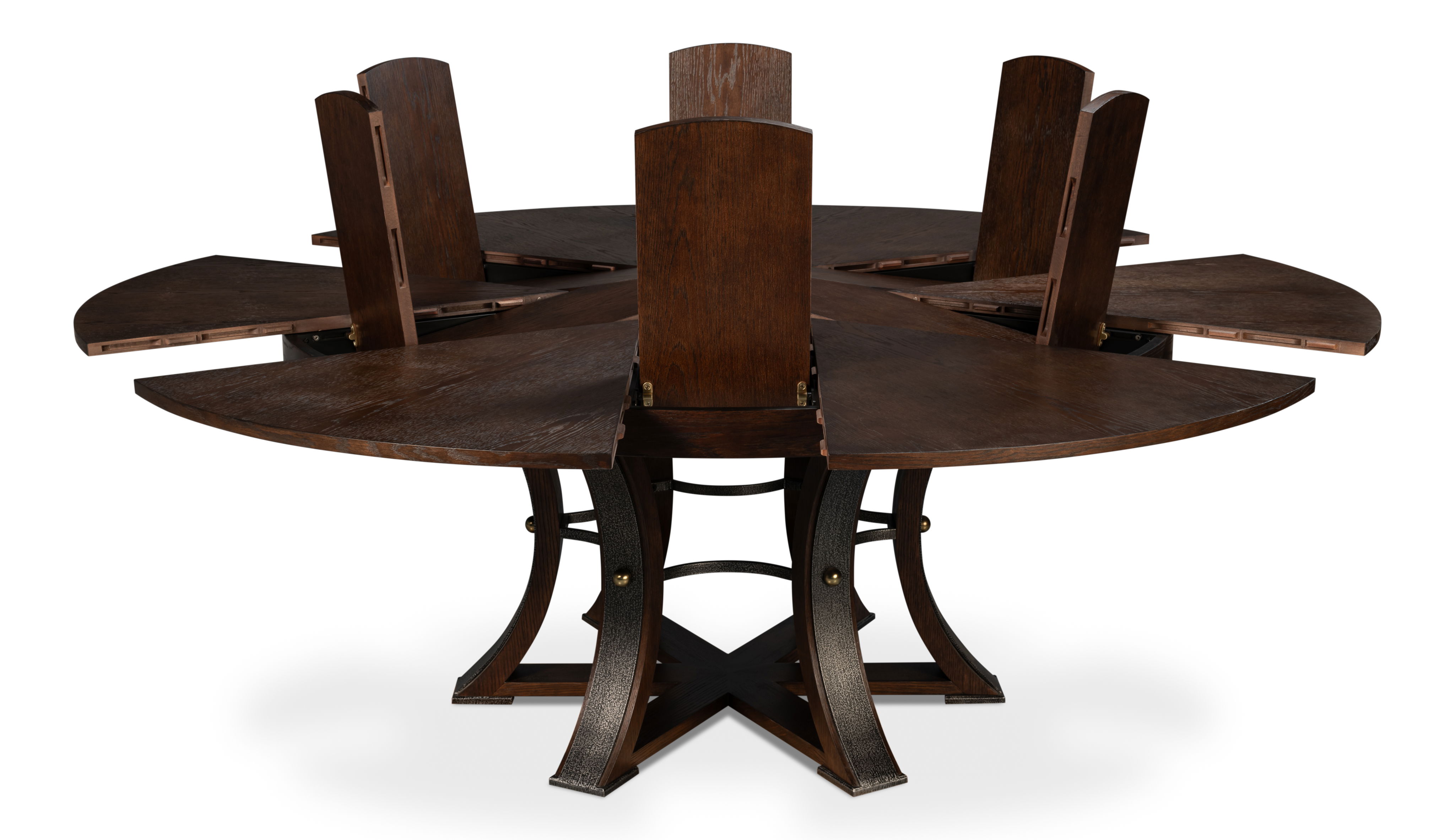 Tower Jupe Dining Table,Lrg,Burnt Brown large image 