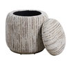 Dialogue Tan Ottoman, by Uttermost, 18" width x 18" height x 18" depth thumbnail 6