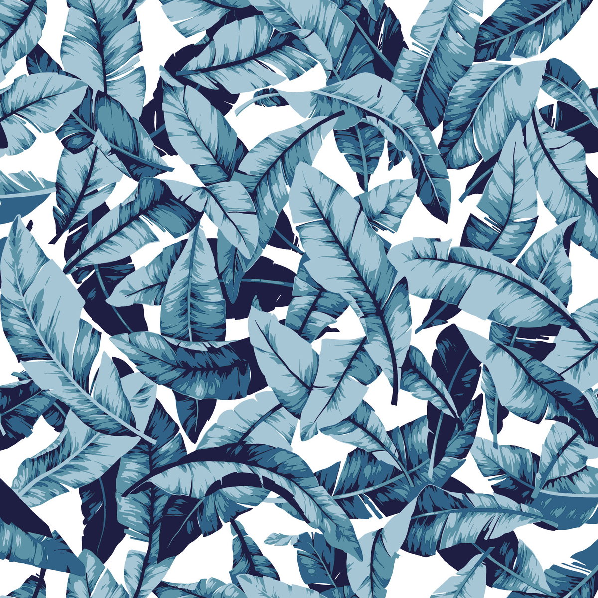 Palm Blue Peel & Stick Wallpaper, by York Wall, 16'6" length x 1'8.5" width x 0.02" depth
