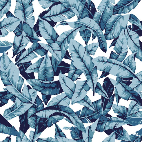 Palm Blue Peel & Stick Wallpaper