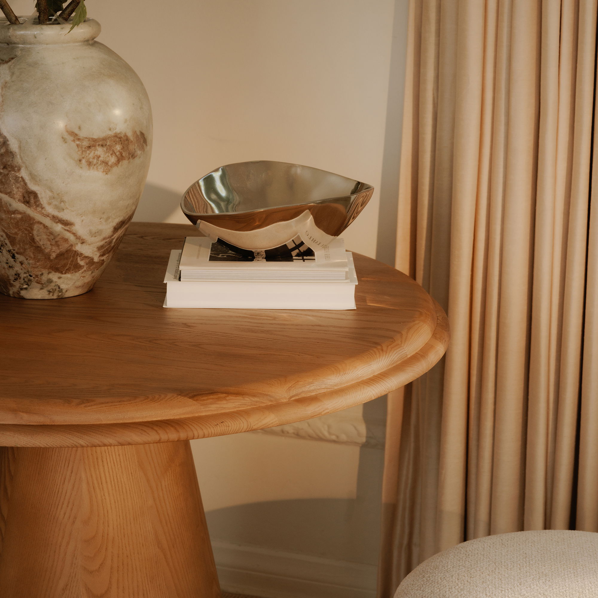 Tutto Cafe Table Natural, Coffee Table by Moe's Home, 38" width x 30" height x 38" depth View 5