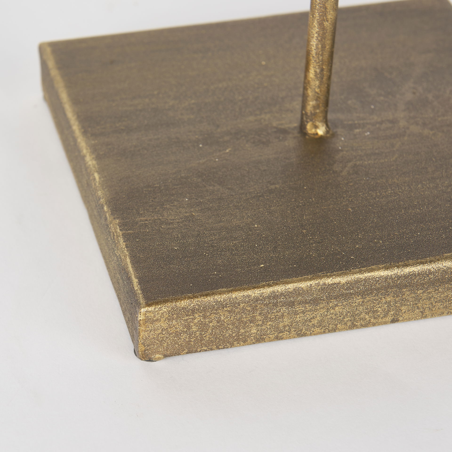 Pontchartrain II (Large) 11L x 6W White Beaded Broken Sphere Decorative Object with Gold Base, by Mercana, 11.42" length x 6.02" width x 15.55" height View 8