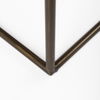 Clarissa 22.0L x 16.0W x 16.75H Black Leather Woven Seat with Gold Metal Frame Stool thumbnail 8