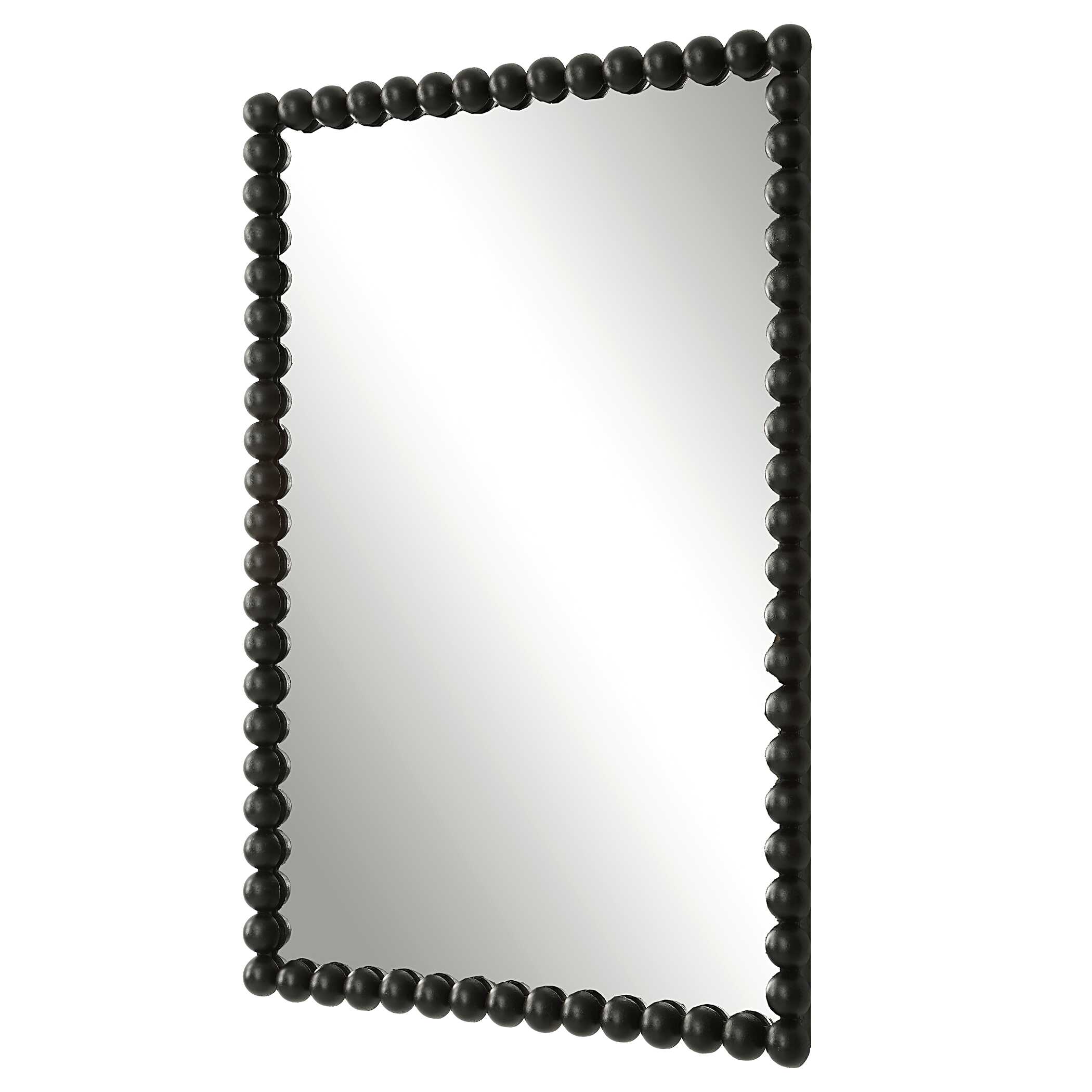 Serna Black Vanity Mirror, by Uttermost, 20.5" width x 30" height x 2" depth View 5