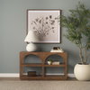 Bela 54' Arched Console Table Medium Brown Wood, by Mercana, 54" length x 16" width x 32" height thumbnail 3