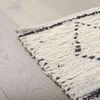 Calvert 5 x 8 Gray Cotton Hand Woven Diamond Patterned Rug thumbnail 5