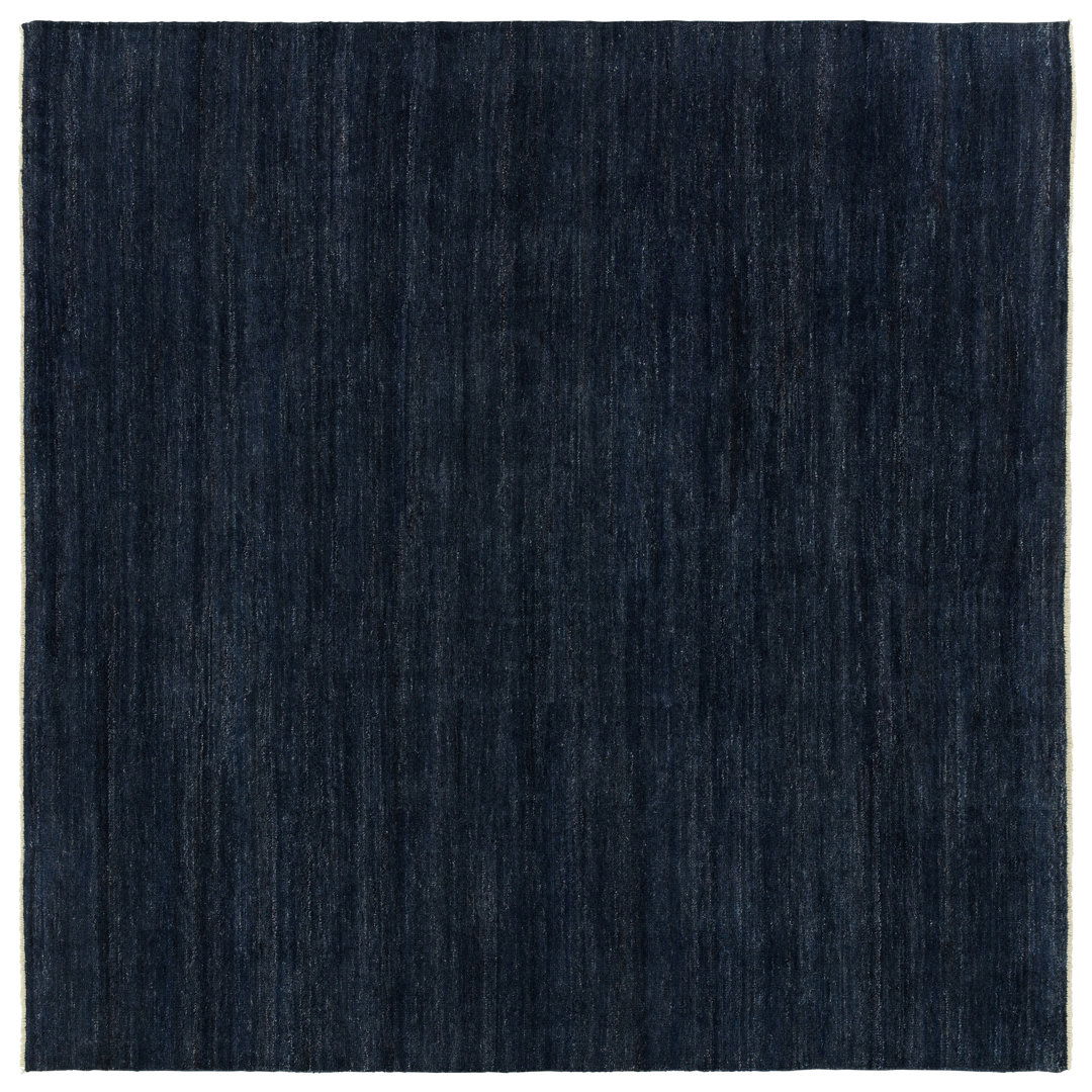Jaipur Living Origin SAG01 Handknotted Solid Dark Blue Square Rug (10'x10') large image 