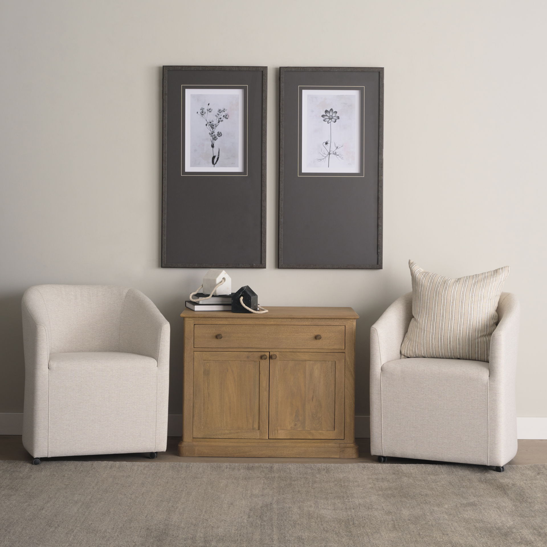 Raena White Marble House Door Stopper, Decorative Object by Mercana, 4" length x 4" width x 4.75" height View 2