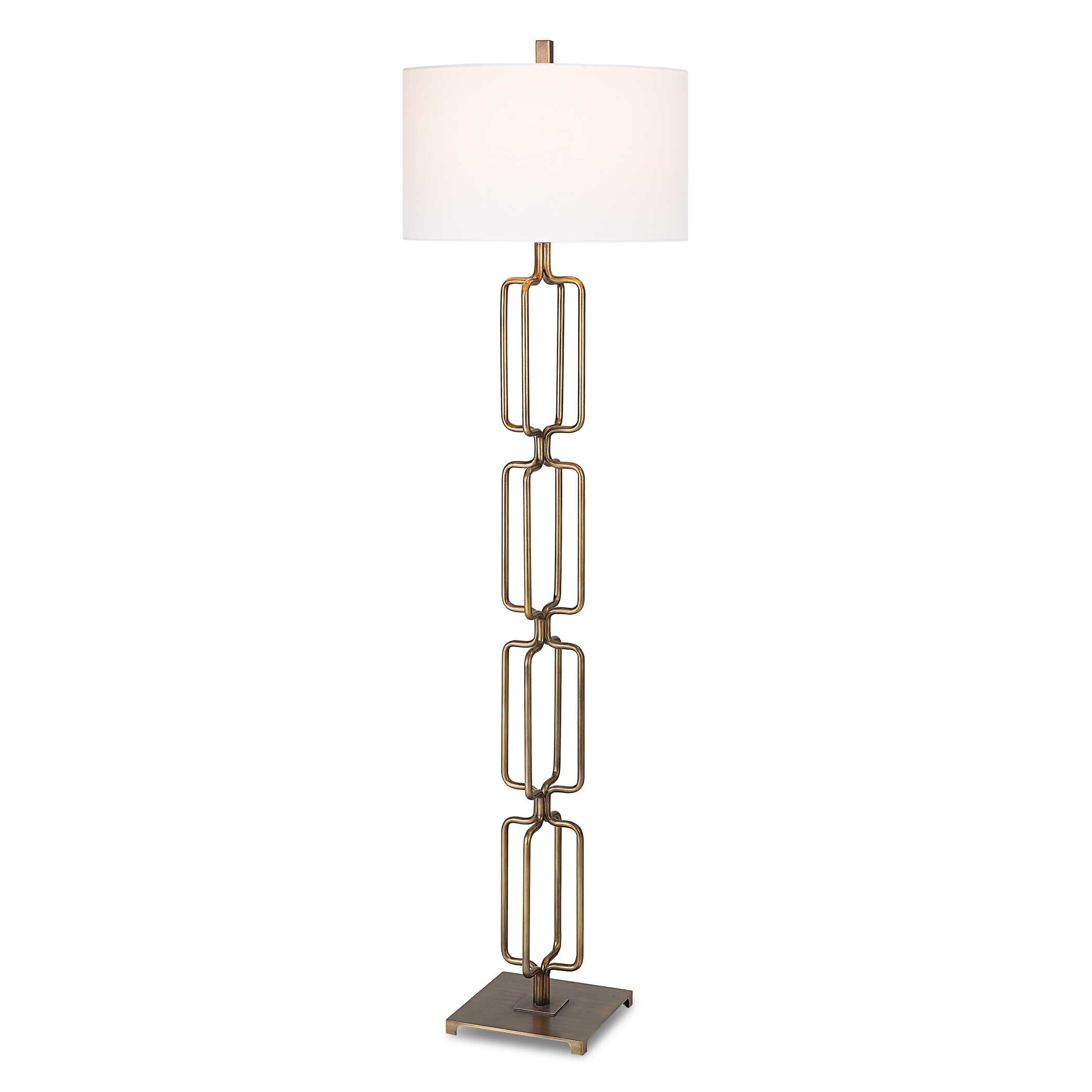 Link Brushed Gold Floor Lamp large image 