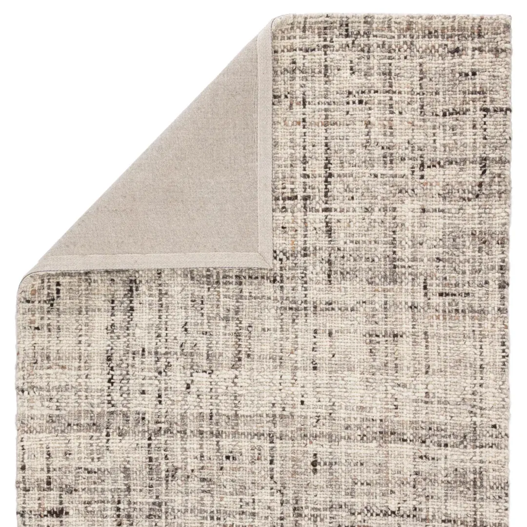 Coltrane Handmade Solid Gray/ Ivory Area Rug (5'X8') large image 