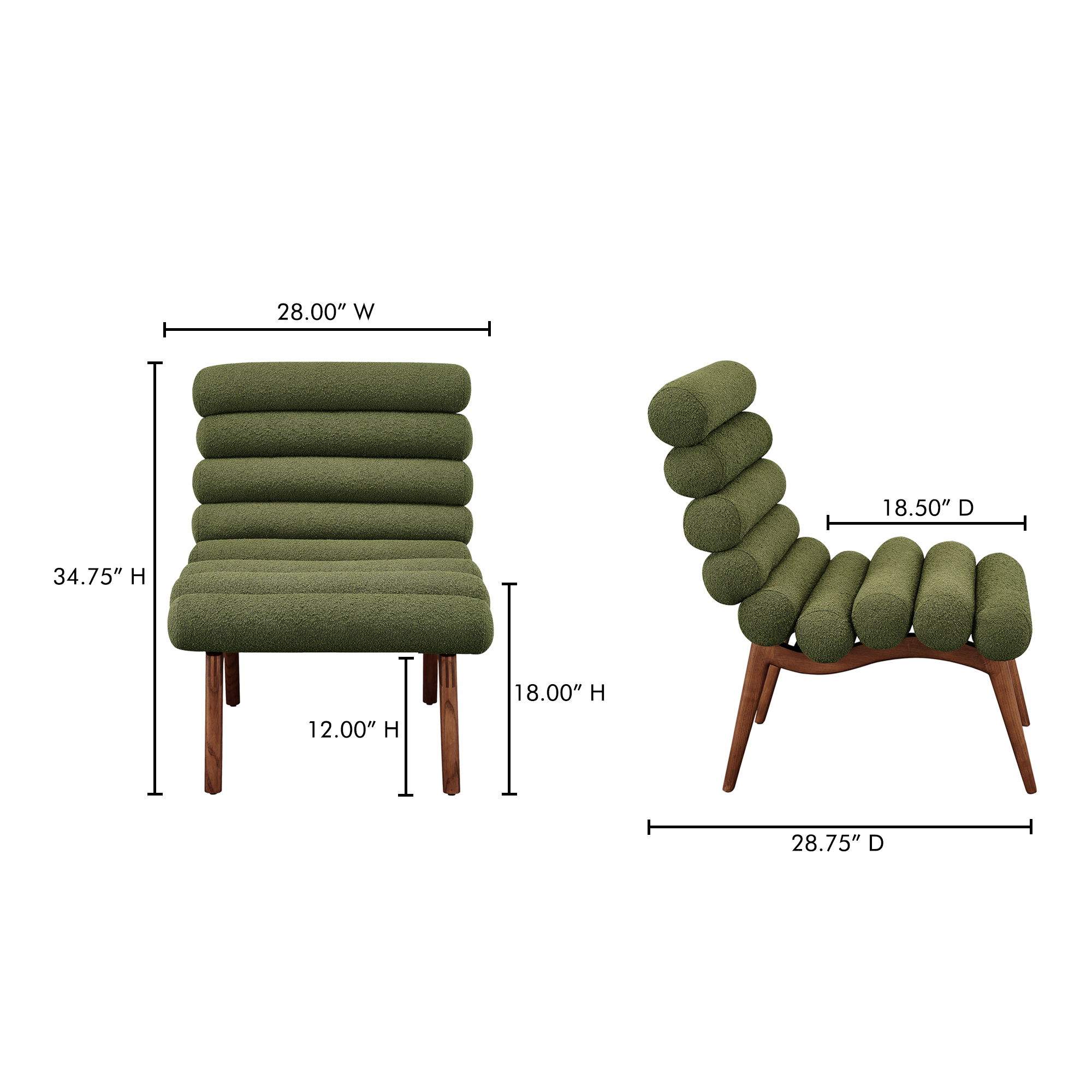 Arlo Accent Chair Dark Green large image 