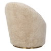 Crue Sheepskin Swivel Chair, Accent Chair by Uttermost, 30.5" width x 33" height x 32" depth thumbnail 6
