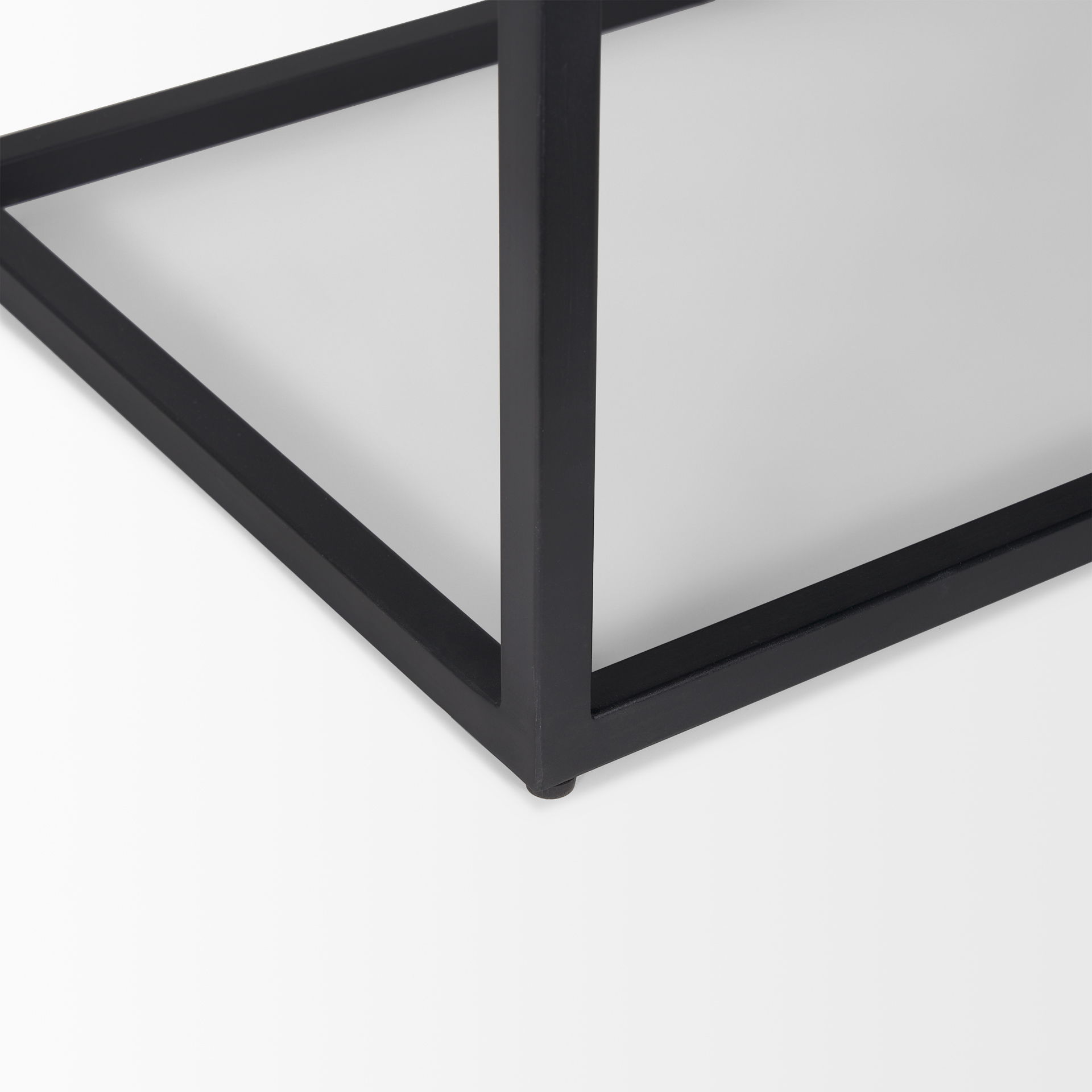 Sloan Black Wood with Black Metal Frame Side Table large image 