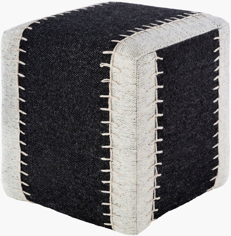Niko Pouf, Ottoman by Surya, 16" width x 18" height