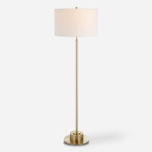Online Designer Combined Living/Dining Prominence Brass Floor Lamp