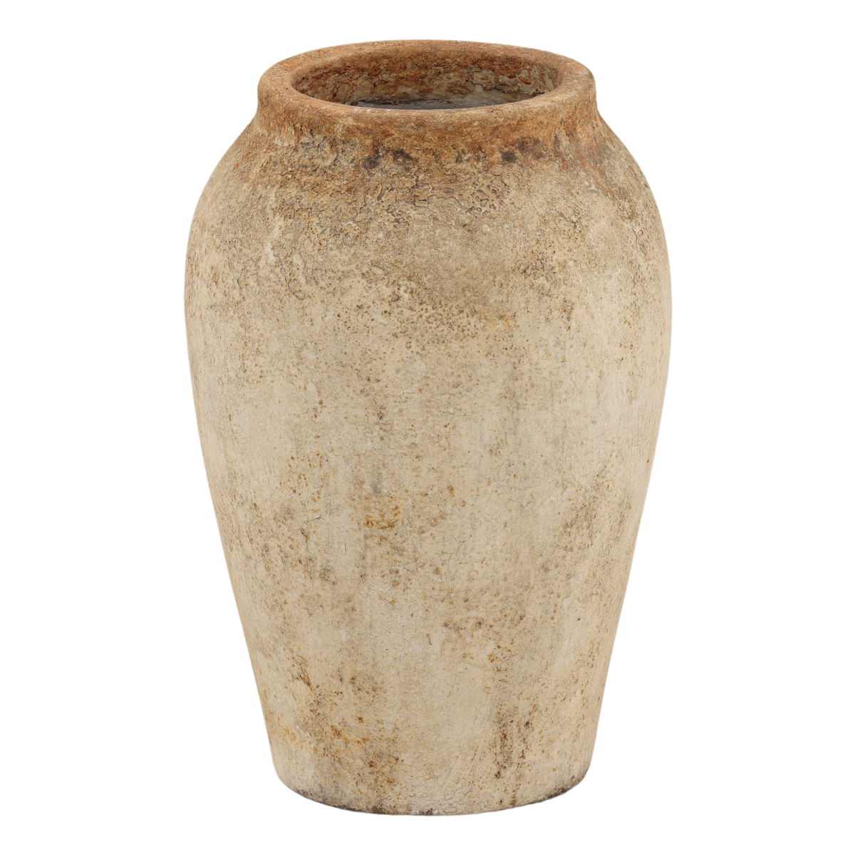 Caradoc Pot Antique White, Planter by Dovetail, 10.3" width x 16" height x 10.3" depth View 1