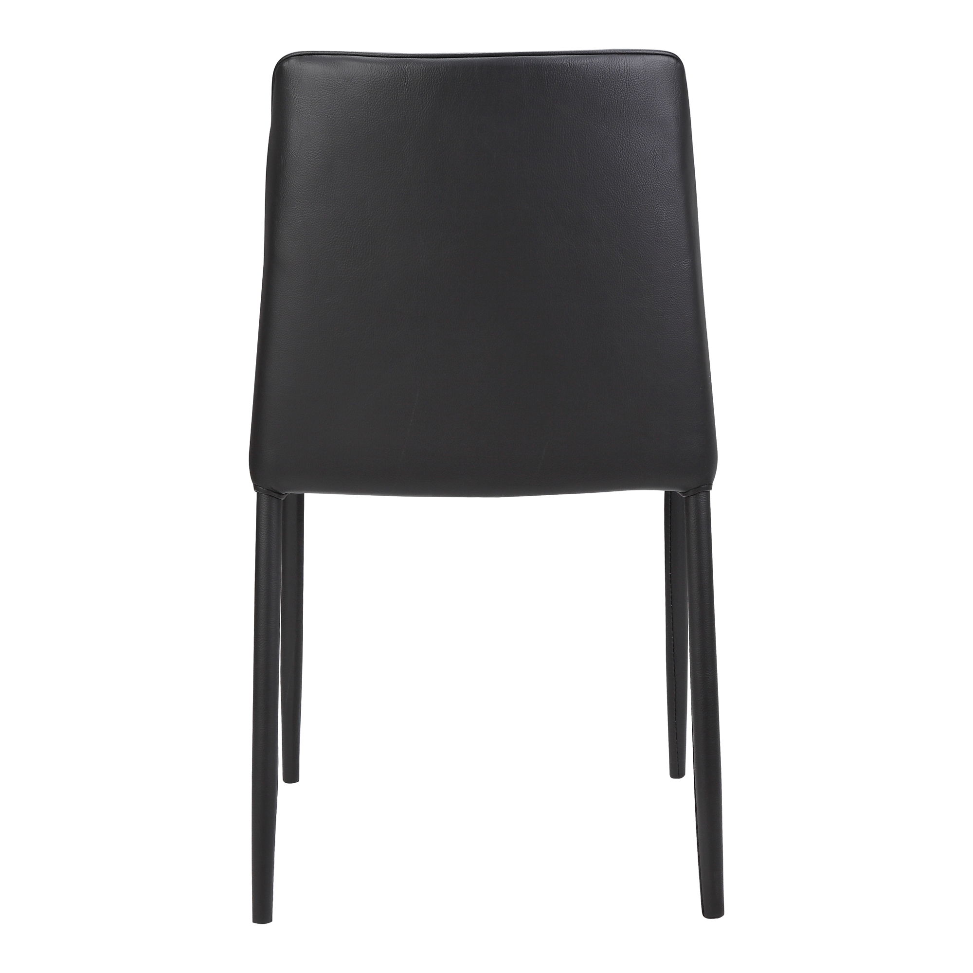 Nora Dining Chair Black Vegan Leather - Set Of Two, by Moe's Home, 17.75" width x 32" height x 22" depth View 7