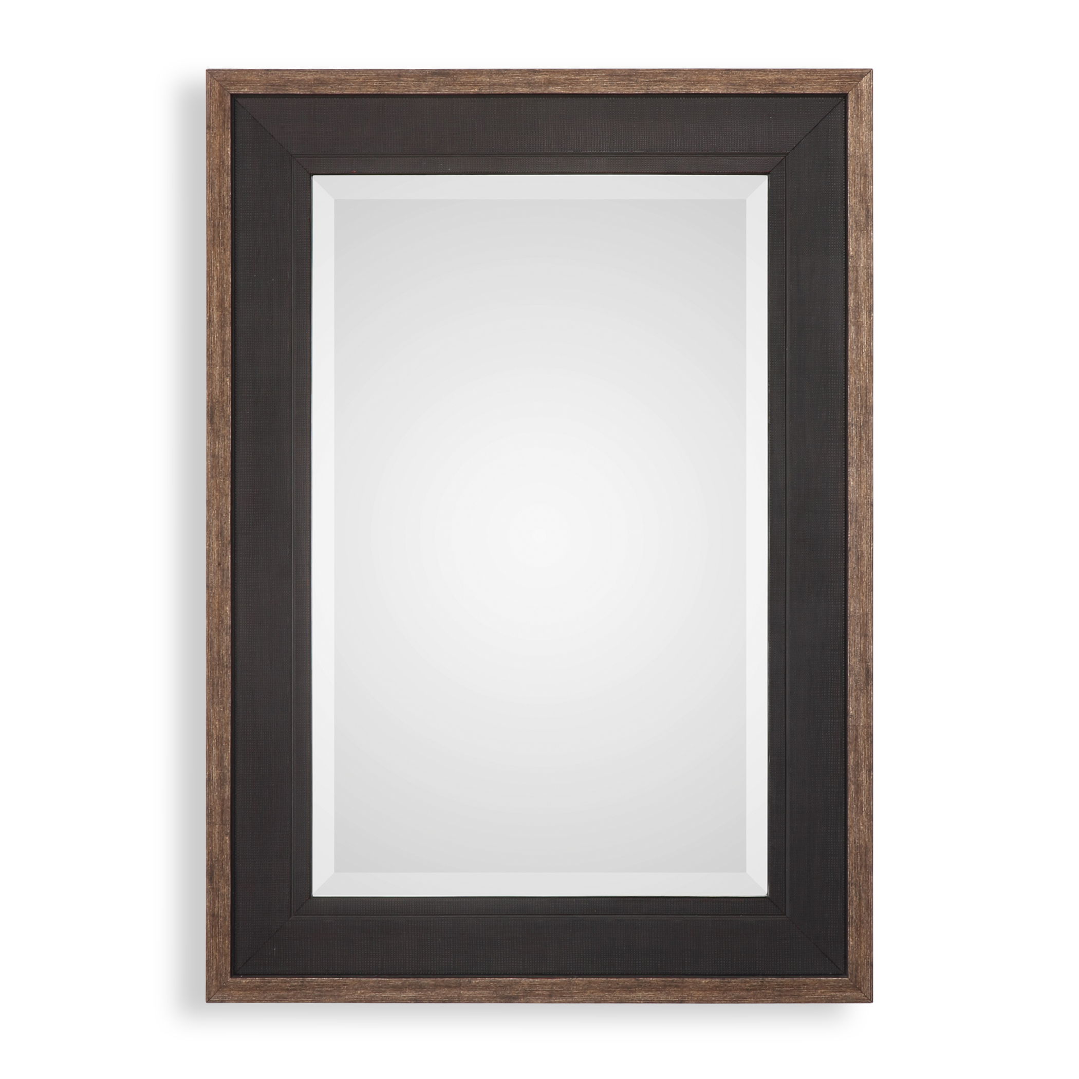 Staveley Rustic Black Mirror large image 