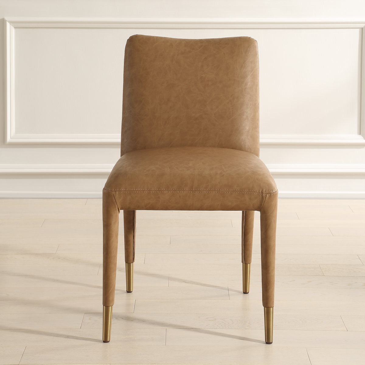 Conifer Dining Chair Camel Set/2, by Uttermost, 20" width x 33.25" height x 23.75" depth View 2