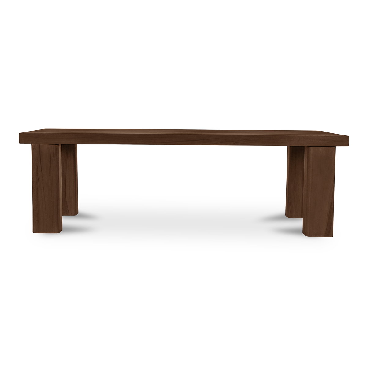 Marina Outdoor Bench Brown, Benche by Moe's Home, 57.99" width x 17.99" height x 16.02" depth View 1