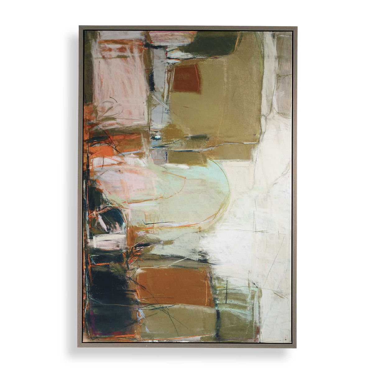 Palace Walls Framed Abstract Art, by Uttermost, 46.5" width x 31.5" height x 2" depth View 1