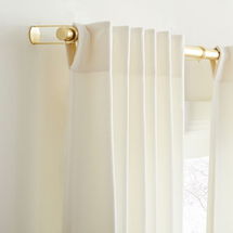 Online Designer Bedroom Cotton Velvet Curtain with Blackout, Alabaster, 48x108, Set of 2