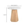 Evelyn Accent Table Ashen Grey Matrix Marble, Side & End Table by Moe's Home, 20" width x 20" height x 20" depth thumbnail 9