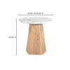 Evelyn Accent Table Ashen Grey Matrix Marble, Side & End Table by Moe's Home, 20" width x 20" height x 20" depth thumbnail 9