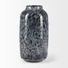 Masai Medium Black Mottled Glass Vase, by Mercana, 6.5" length x 6.5" width x 12.4" height thumbnail 4