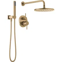 Online Designer Bathroom 342702-CZ Modern Raincan Round Shower System, Rain Shower Head with Handheld Spray, Shower Faucet Set