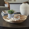 Organic Embrace Outdoor Teak Bowl, Decorative Tray by Uttermost, 19.7" width x 3.54" height x 19.7" depth thumbnail 5