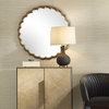 Cerrito Antique Brass Round Mirror, by Uttermost, 2'10" width x 2'10" height x 1.5" depth thumbnail 2