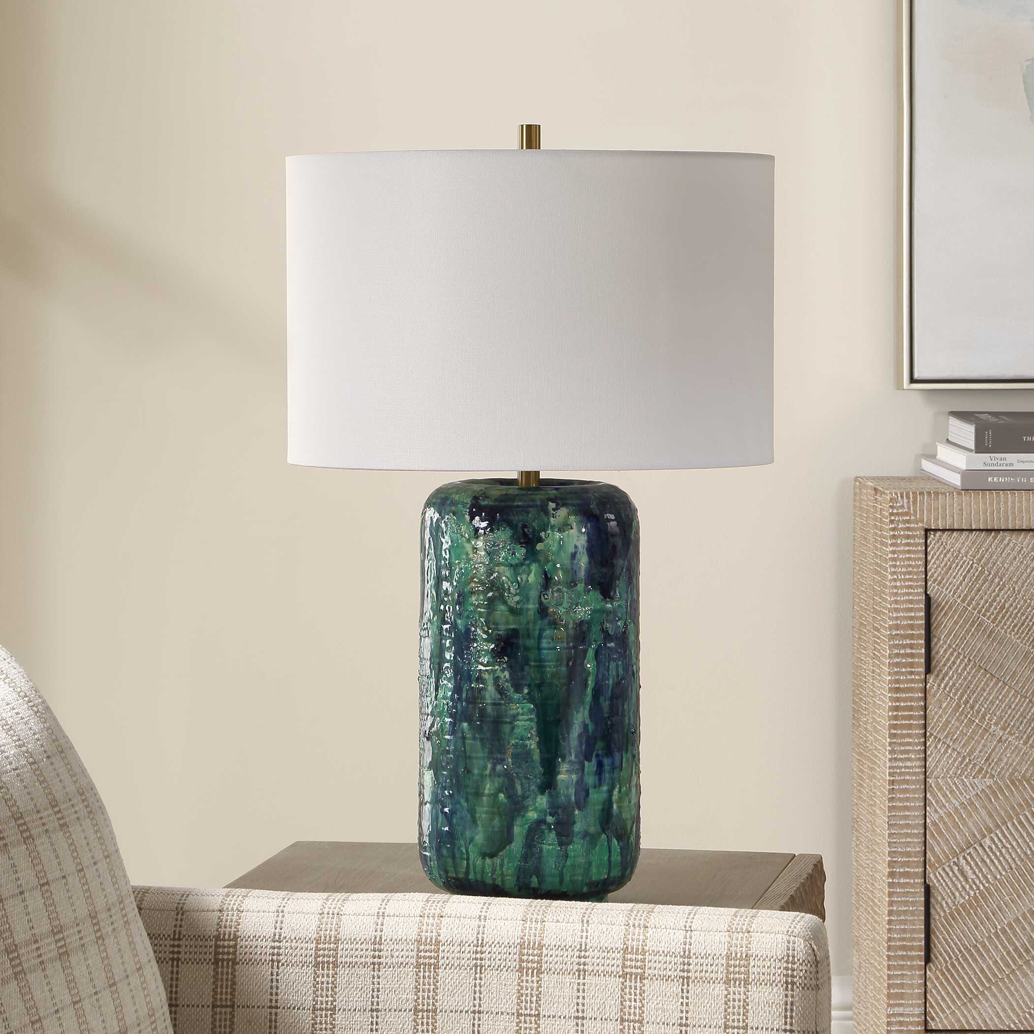 Out Of The Blue Table Lamp, by Uttermost, 16" width x 26" height x 16" depth View 3