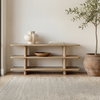 Casey Small Bookcase Rustic Oak, Shelving & Bookcase by Moe's Home, 70" width x 30" height x 15" depth thumbnail 5