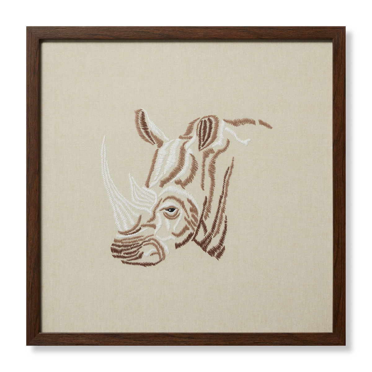 Loloi Black Rhino Wall Art, Wall Hanging, 24" length x 24" width View 1