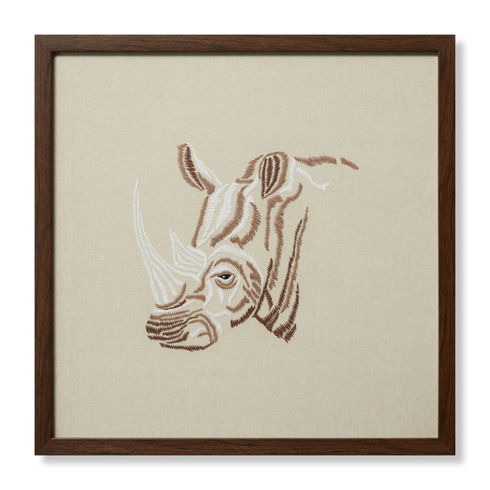 Loloi Black Rhino Wall Art