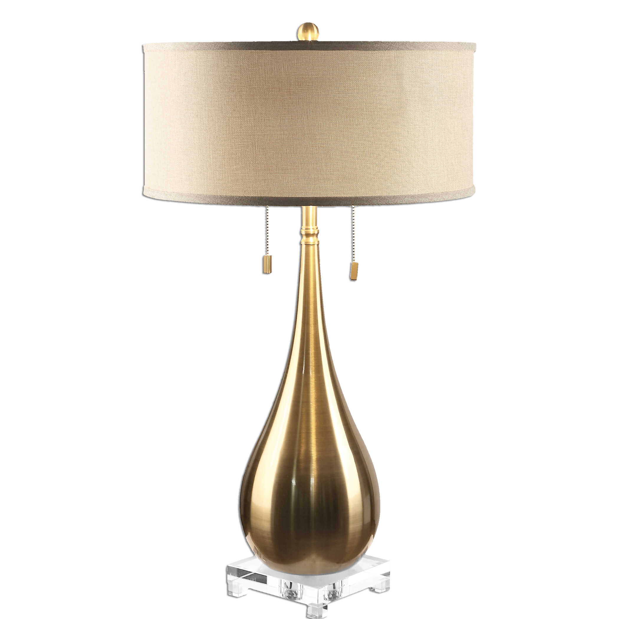 Lagrima Brushed Brass Lamp large image 