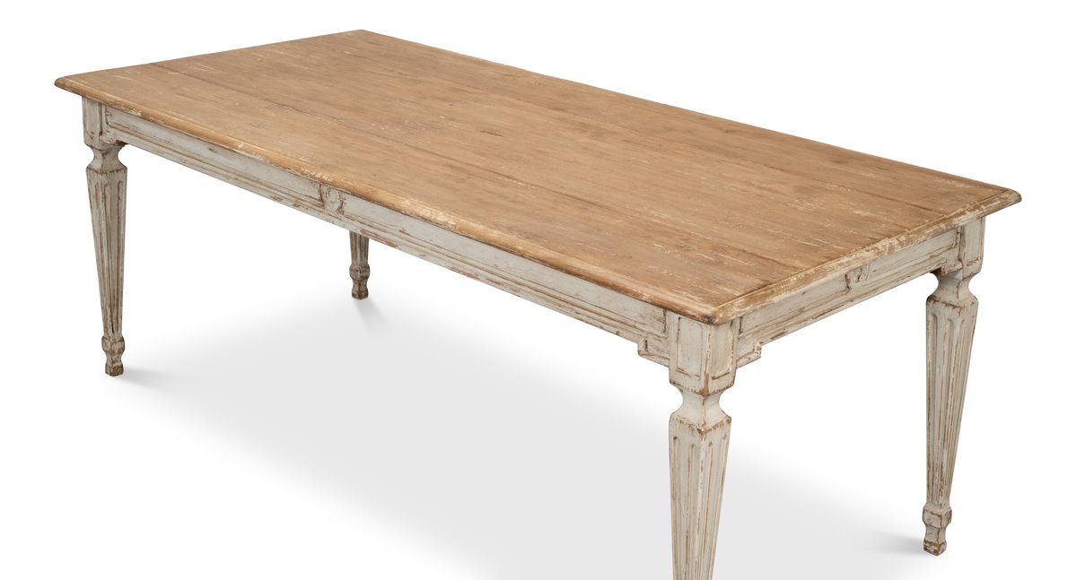 Elise Dining Table, by Sarreid, 3'1" length x 6'7" width x 2'6" height View 11