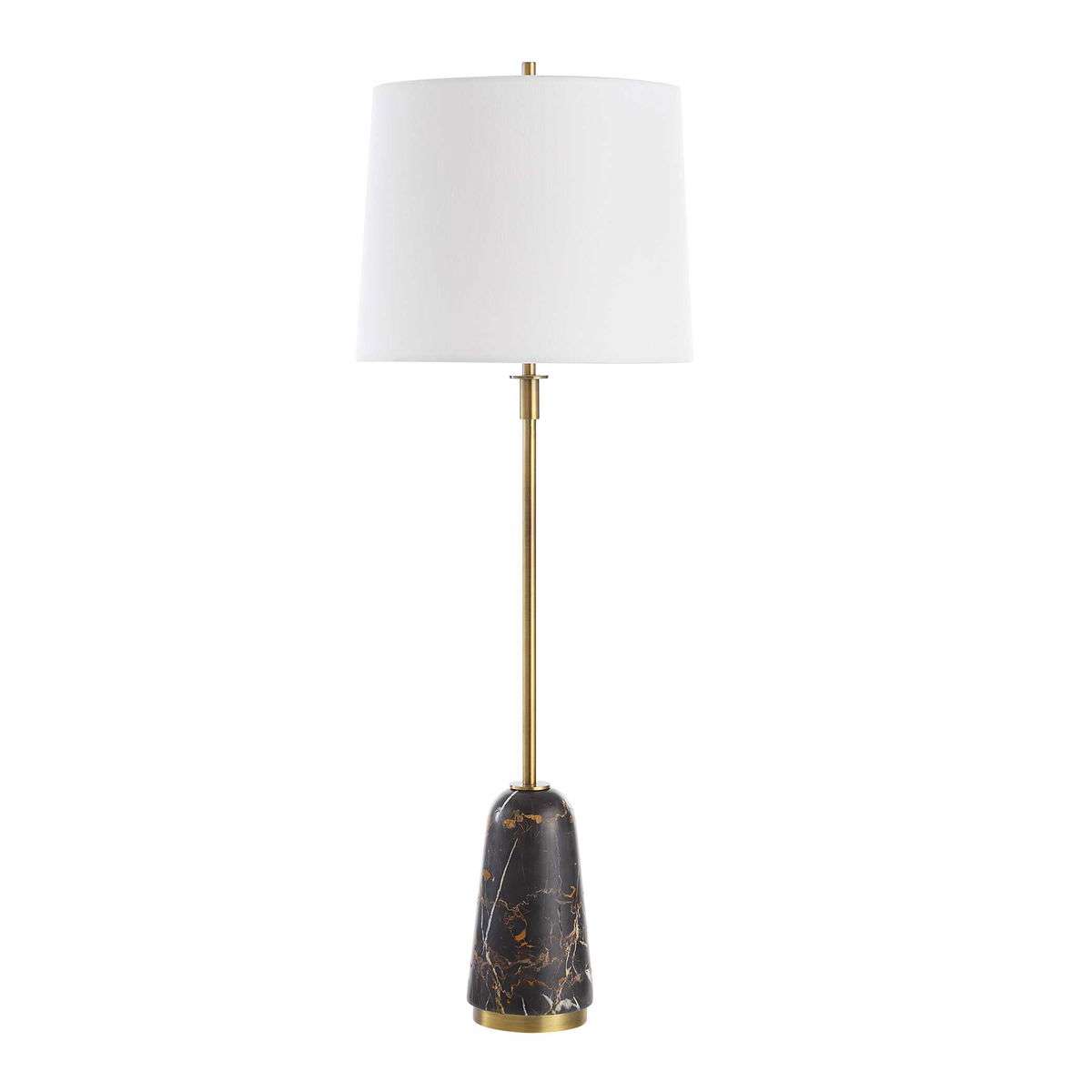 Jenson Black Marble Buffet Lamp, Table Lamp by Uttermost, 12" width x 35" height x 12" depth View 5