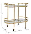 Isabelle Gold Bar Cart, Bar Carts & Cabinet by Uttermost, 33.5" width x 32" height x 17.75" depth thumbnail 3