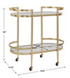 Isabelle Gold Bar Cart, Furniture by Uttermost, 33.5" width x 32" height x 17.75" depth thumbnail 3