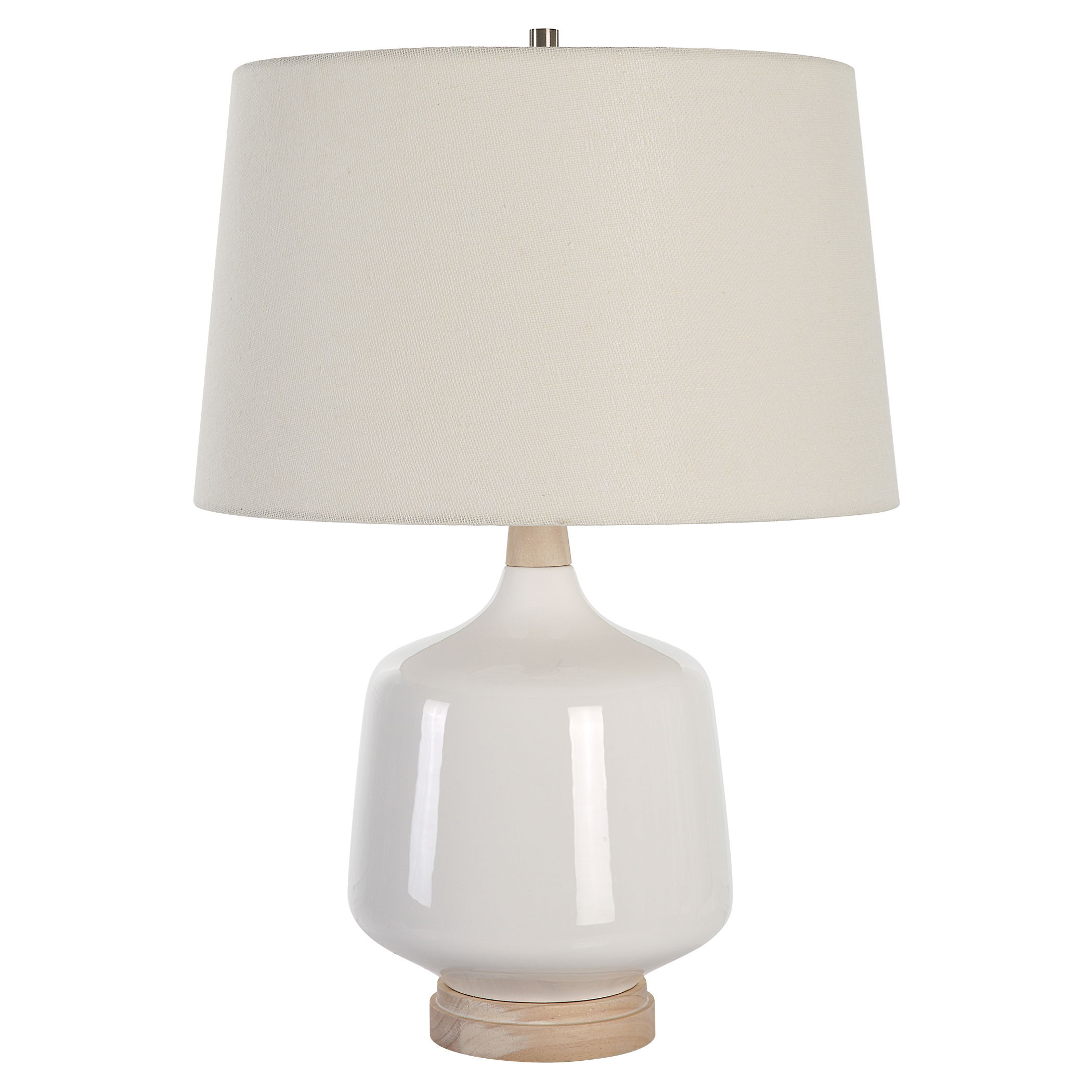 Opal Gloss White Table Lamp large image 