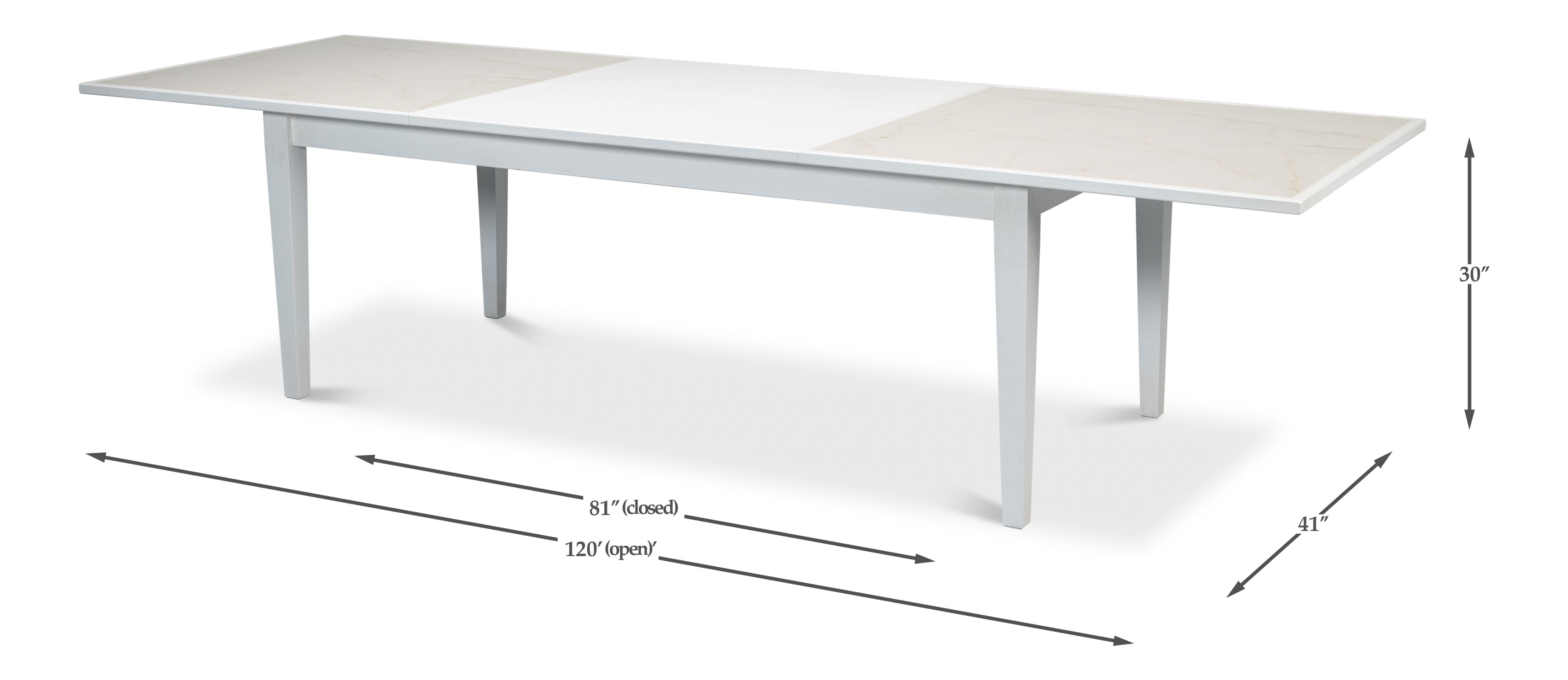 Elton Butterfly Dining Table,White large image 