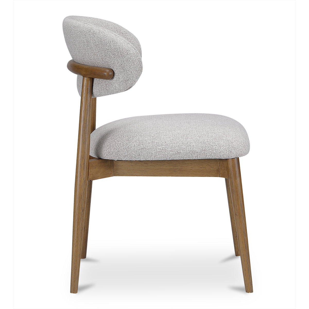 Ellie Dining Chair Oatmeal, by Moe's Home, 20.5" width x 32" height x 20.5" depth View 3