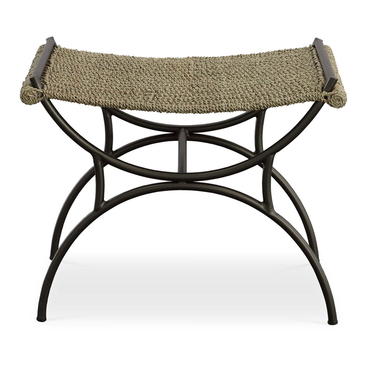 Playa Seagrass Small Bench, Benche by Uttermost, 26.25" width x 21.25" height x 18" depth View 1