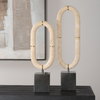 Oval Sculptures Fusion Set/2, Figurines & Statue by Uttermost, 6.25" width x 22.25" height x 4" depth thumbnail 2