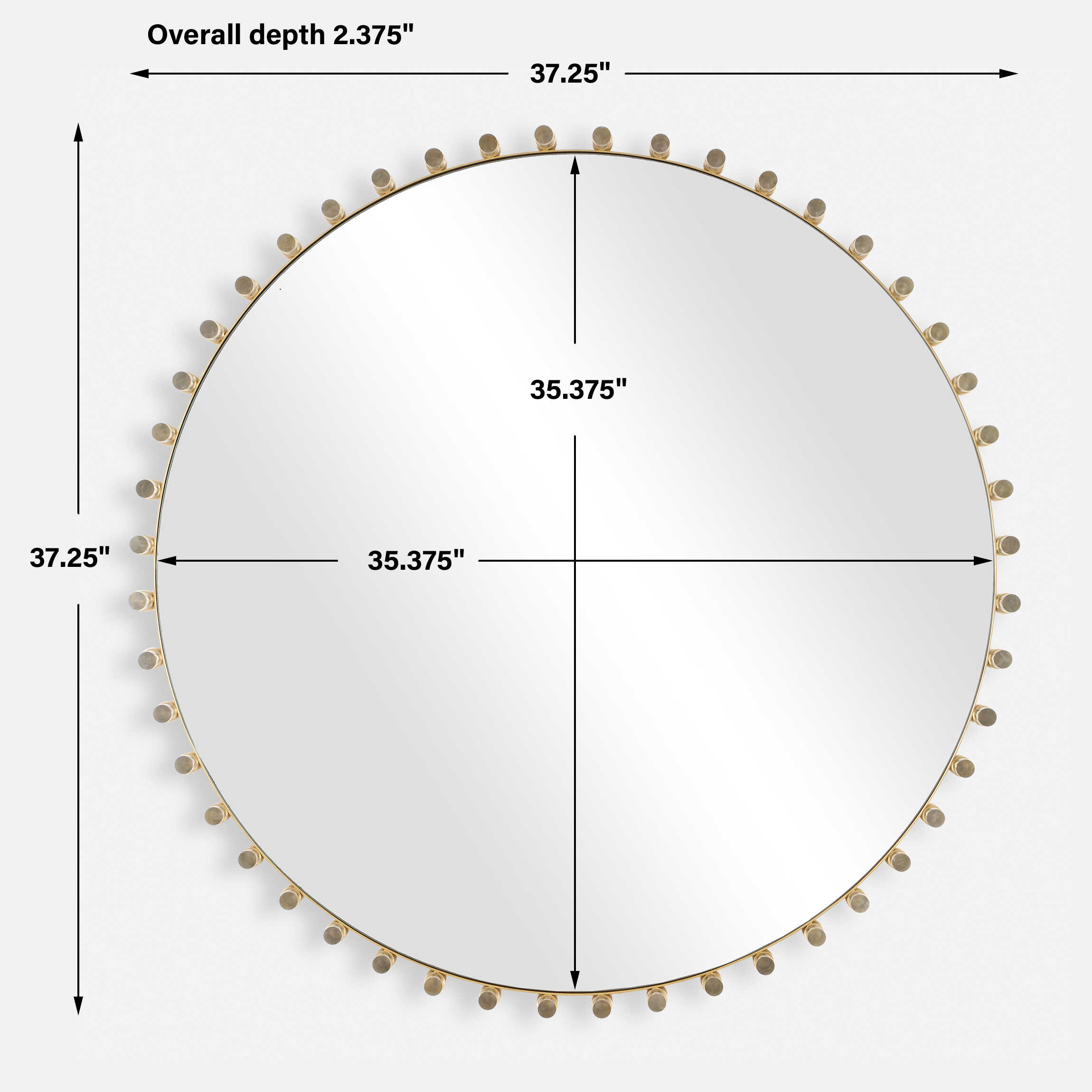 Avelyne Round Mirror large image 