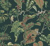 Jungle Cat Dark Green Wallpaper thumbnail 1