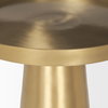 Roland Satin Brass Cast Aluminum Metal Accent Table, Side & End Table by Mercana, 18" length x 18" width x 20.75" height thumbnail 8